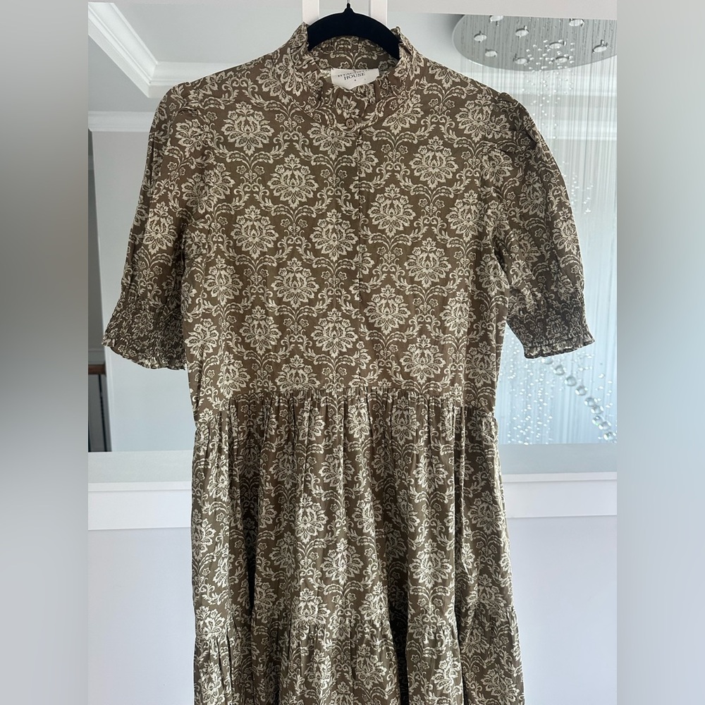 Tuckernuck Hyacinth House Moss Print Green Midi Dress - Picture 7 of 10